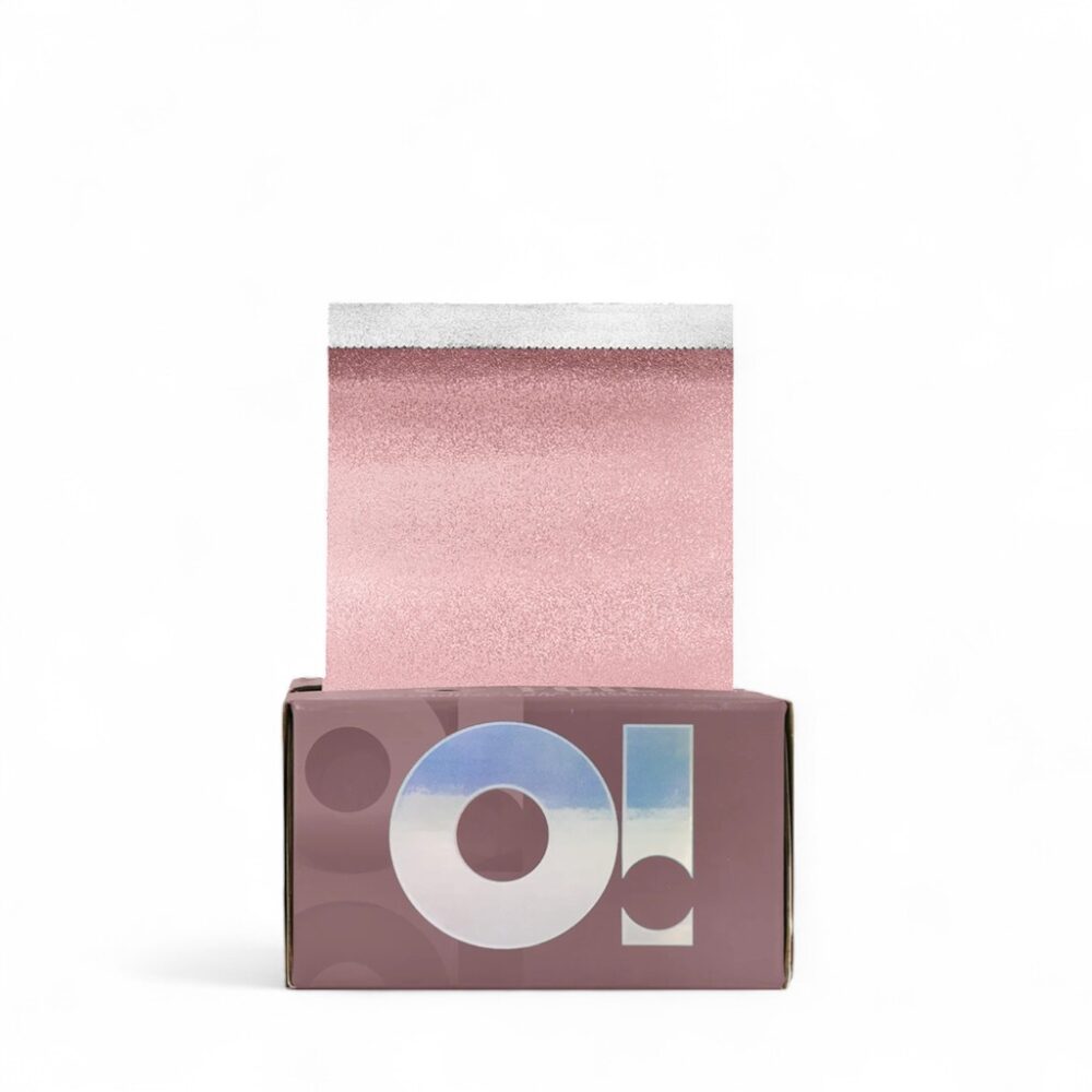 O! Tools Struktūrinė Folija Lapeliais 500 VNT. (Rose Gold)